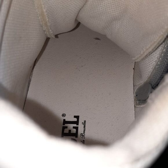 Marcel de Bruxelles White Leather Suede Side Zipper High Top Men's Sneakers 40/7 - Picture 13 of 16